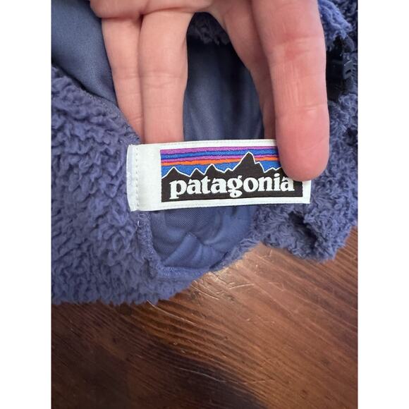 Patagonia Girls Los Gatos Sherpa Vest Jacket L (12) Smolder Blue - Picture 12 of 13